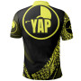 Yap State Polo Shirt - Yellow Polynesian Patterns Sport Style 2