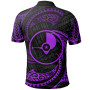 Yap Micronesia Custom Personalised Polo Shirt - Purple Tribal Wave 2