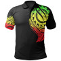 Hawaii Polo Shirt - Hawaii Tatau Reggae Patterns With Coat Of Arms 1