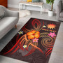 Nauru Polynesian Personalised Area Rug - Legend of Nauru (Red) Polynesian 1