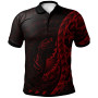 Samoa Polo Shirt - Custom Personalised Polynesian Pattern Style Red Color 1