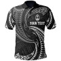 Guam Polynesian Custom Personalised Polo Shirt - White Tribal Wave 1