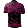 Cook Islands Polynesian Custom Personalised Polo Shirt - Poly Tattoo Pink Version 2
