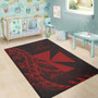 Wallis and Futuna Area Rug - Polynesian Pattern Style Red Color Polynesian 4