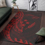 Kosrae Area Rug - Custom Personalised Polynesian Pattern Style Red Color Polynesian 3