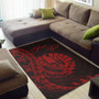 Tahiti Area Rug - Custom Personalised Polynesian Pattern Style Red Color Polynesian 2