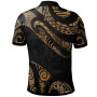 Tahiti Polynesian Custom Personalised Polo Shirt - Poly Tattoo Gold Version 2