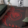 Federated States of Micronesia Area Rug - Custom Personalised Polynesian Pattern Style Red Color Polynesian 6