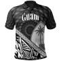 Guam Polo Shirt - Black Tapa Patterns With Bamboo 1