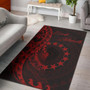 Cook Islands Area Rug - Polynesian Pattern Style Red Color Polynesian 7