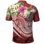 Tahiti Polynesian Polo - Summer Plumeria (Red) 2