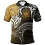 Samoa Custom Personalised Polo Shirt - Samoa Seal Wave Style (Gold) 1