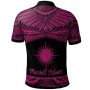 Marshall Islands Polynesian Custom Personalised Polo Shirt - Poly Tattoo Pink Version 2