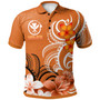 Hawaii Custom Personalised Polo Shirt - Floral Spirit Orange1