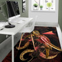 Tokelau Polynesian Area Rugs - Turtle With Blooming Hibiscus Gold  Polynesian 5