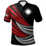 Marshall Islands Custom Personalised Polo Shirt -  Wave Pattern Alternating Red Color 1