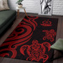 Vanuatu Area Rug - Red Tentacle Turtle Polynesian 3