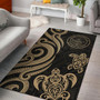 Palau Area Rug - Gold Tentacle Turtle Polynesian 1