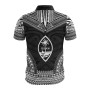Guam Custom Personalised Polo Shirt - Guam Coat Of Arms Polynesian Chief Tattoo Black Version 2