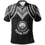 Federated States Of Micronesia Custom Personalised Polo Shirt - Polynesian Armor Style Black 1