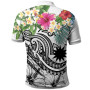 Nauru Polynesian Polo Shirt - Summer Plumeria (White) 2