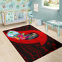 Guam Area Rug - Polynesian Hook And Hibiscus (Red) Polynesian 6