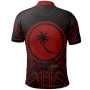 Chuuk State Polo Shirt - Chuuk State Seal Red Tribal Patterns 2