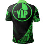 Yap State Polo Shirt - Green Polynesian Patterns Sport Style 2