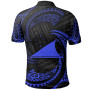 Tokelau Polynesian Polo Shirt - Blue Tribal Wave 2