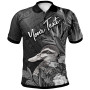 Tonga Polo Shirts - Custom Personalised Pacific Black Duck With Tropical Flowers 1