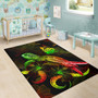 New Caledonia Polynesian Area Rugs - Turtle With Blooming Hibiscus Reggae Polynesian 6