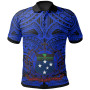 Samoa All Over Polo Shirt - American Samoa Coat Of Arms (Blue) 1