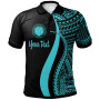 Northern Mariana Islands Custom Personalised Polo Shirt Turquoise - Polynesian Tentacle Tribal Pattern 1