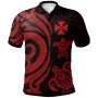 Wallis and Futuna Polo Shirt - Red Tentacle Turtle 1