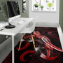 Niue Polynesian Area Rugs - Turtle With Blooming Hibiscus Red Polynesian 2