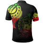 Samoa Polo Shirt - Samoan Tatau Reggae Patterns With Coat Of Arms 2