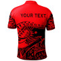 Samoa Custom Personalised Polo-Shirt - Dynamic Sport Style Red Black Color 2