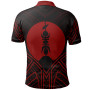 New Caledonia Polo Shirt - New Caledonia Seal Red Tribal Patterns 2