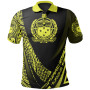 Samoa Polo Shirt - Yellow Polynesian Patterns Sport Style 1