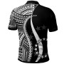 Cook Islands Custom Personalised Polo Shirt White - Polynesian Tentacle Tribal Pattern 2