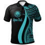 Federated States of Micronesia Custom Personalised Polo Shirt Turquoise - Polynesian Tentacle Tribal Pattern 1