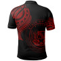 Hawaii Polo Shirt - Hawaii Tatau Red Patterns With Coat Of Arms 2