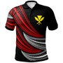 Hawaii Custom Personalised Polo Shirt -  Wave Pattern Alternating RED1