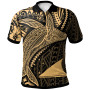 Tokelau Polo Shirt - Humpback Whale & Coat of Arms Gold 1