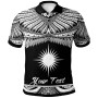 Marshall Islands Polynesian Custom Personalised Polo Shirt - Poly Tattoo White Version 1