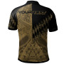 Tonga Custom Personalised Polo Shirt - Gold Color Symmetry Style 2