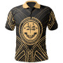 Federated States of Micronesia Polo Shirt - Federated States of Micronesia Seal Gold Tribal Patterns 1