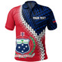 Samoa Polo Shirt - Samoa Coat Of Arms With Polynesian Tattoo Flag Style