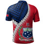 Samoa Polo Shirt - Samoa Coat Of Arms With Polynesian Tattoo Flag Style