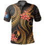 Yap Micronesian Polo Shirt - Gold Plumeria 1